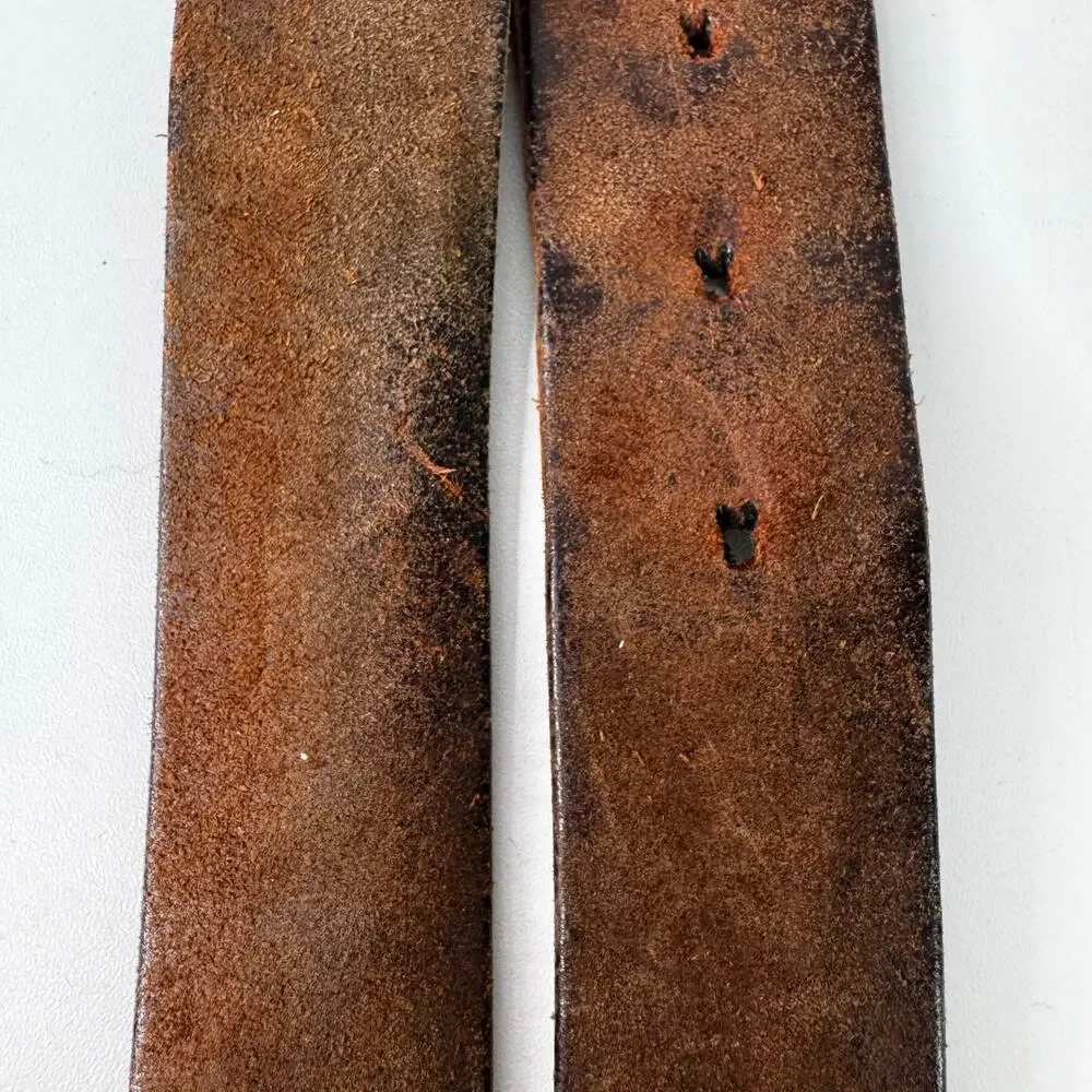 Duluth Trading Co Brown Leather Work Belt - Made in USA - Men's Size 48